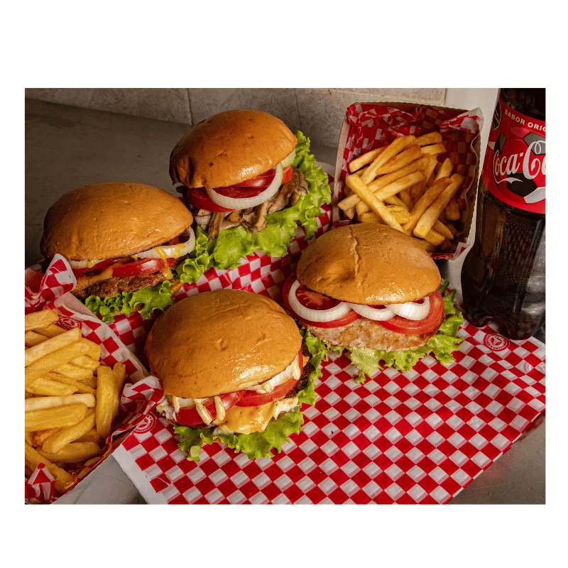 COMBO PARCHE HAMBURGUESA RES/CHORIZO/POLLLO/ORELLANA