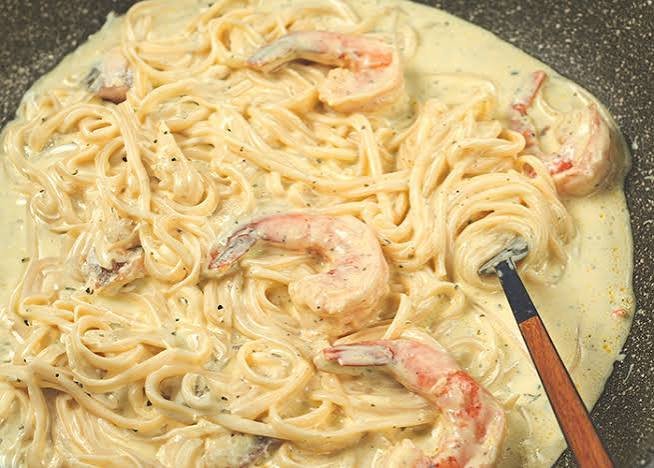 Pastas con camaron