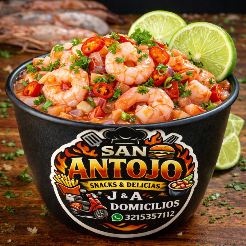 Ceviche De Camaron tipo Peruano