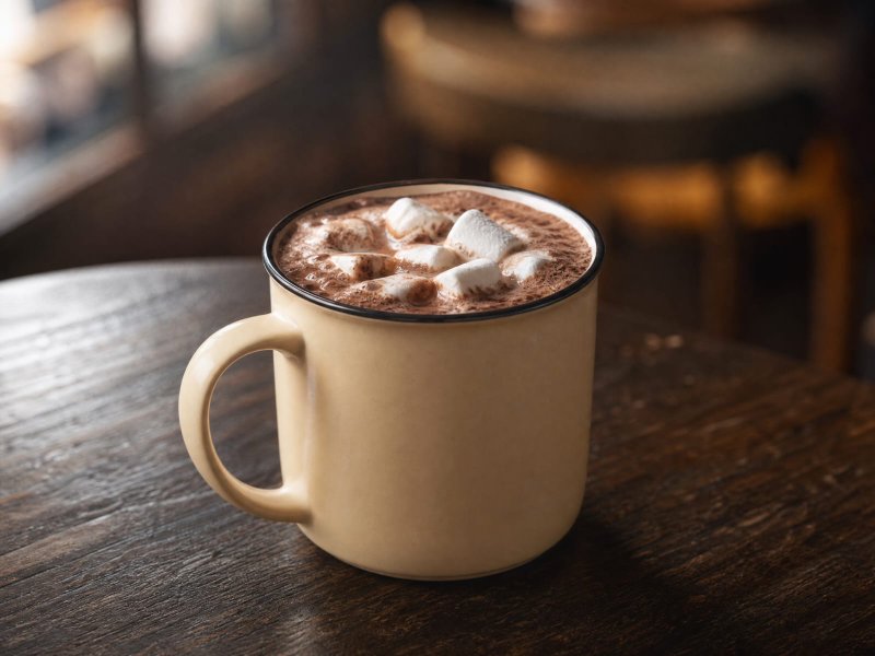 Chocolate con malvaviscos