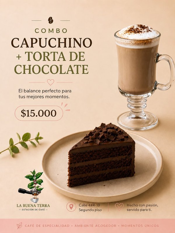 Combo capuchino y chocolate