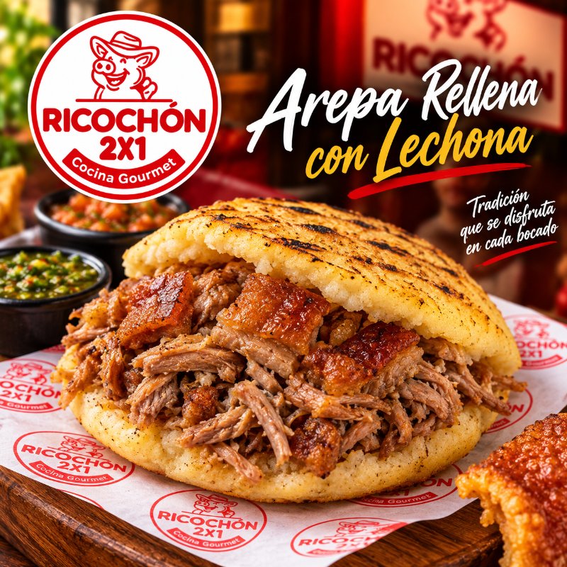 AREPA RELLENA DE LECHONA