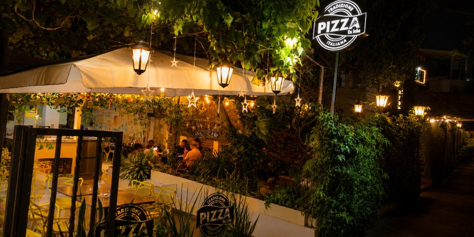 Pizza en leña